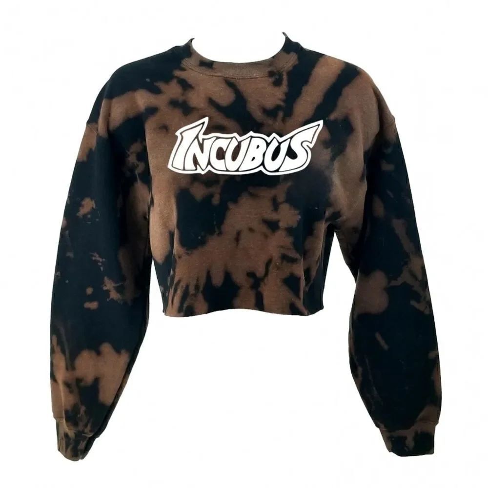 INCUBUS Rock Band "Cropped" Crop Top Pullover Crewneck Sweatshirt - y2k punk rap